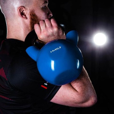 Kettlebell żeliwny pokryty winylem HMS KNV08 BLUE