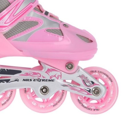 Łyżworolki Nils Extreme 2w1 Pink r.39-42 NH18366 A