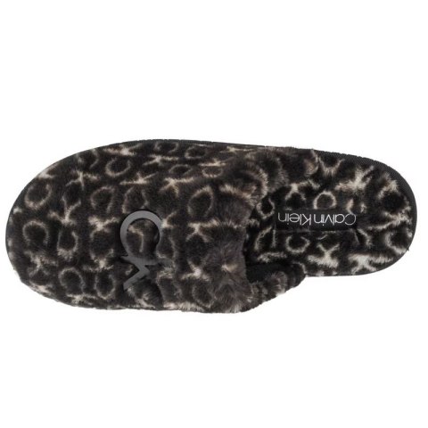 Kapcie Calvin Klein Slipper Mule Fur Mono W HW0HW00536-0GK