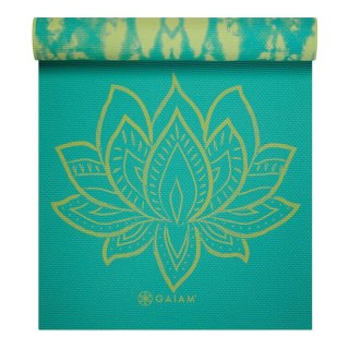 Mata do Jogi dwustronna GAIAM Turquoise Lotus 6 MM 62344