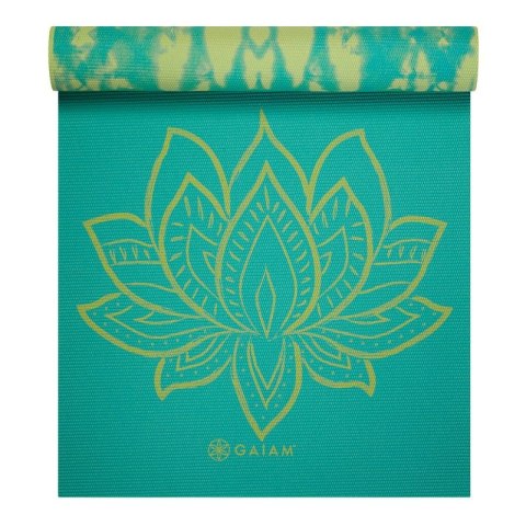 Mata do Jogi dwustronna GAIAM Turquoise Lotus 6 MM 62344