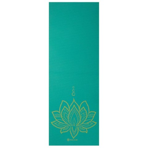 Mata do Jogi dwustronna GAIAM Turquoise Lotus 6 MM 62344