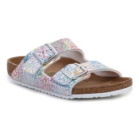 Klapki Birkenstock Arizona Kids Flashy Hologram Silver Jr 1022173