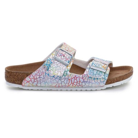 Klapki Birkenstock Arizona Kids Flashy Hologram Silver Jr 1022173