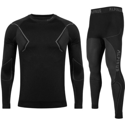 Bielizna termoaktywna Alpinus Active Base Layer Set czarno-szara M GT43257