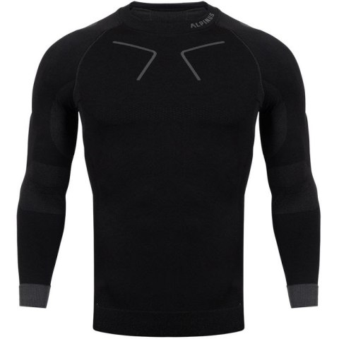 Koszulka termoaktywna Alpinus Tactical Base Layer czarno-szara M GT43219