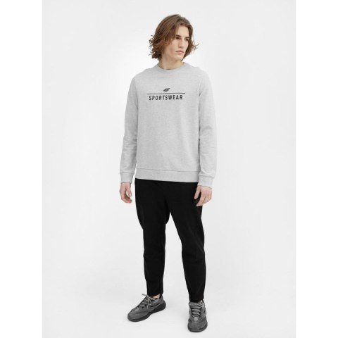Bluza 4F M 4FSS23TSWSM349 chłodny jasny szary melanż