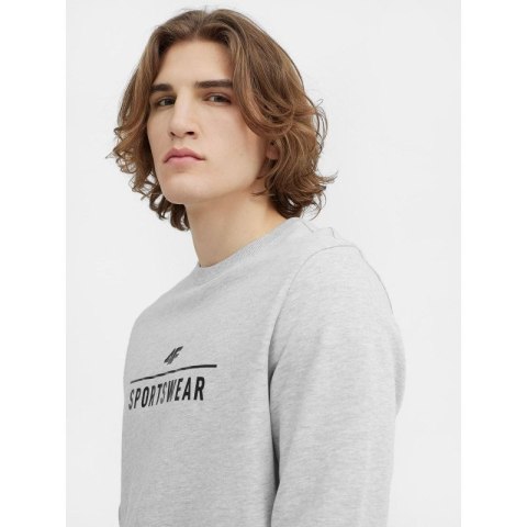 Bluza 4F M 4FSS23TSWSM349 chłodny jasny szary melanż