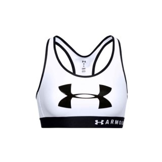 Stanik sportowy Under Armour Mid Keyhole Graphic Bra W 1344333-100