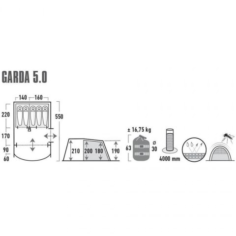 Namiot High Peak Garda 5.0 11823