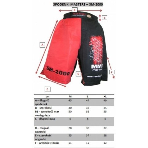 Spodenki do MMA Masters SM-2000 M 062000-M