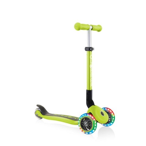 Hulajnoga 3-kołowa Globber Foldable Lights Lime Green Jr 437-106