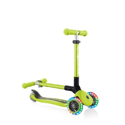 Hulajnoga 3-kołowa Globber Foldable Lights Lime Green Jr 437-106