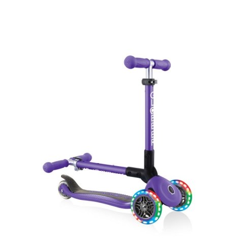 Hulajnoga 3-kołowa Globber Foldable Lights Violet Jr 437-103