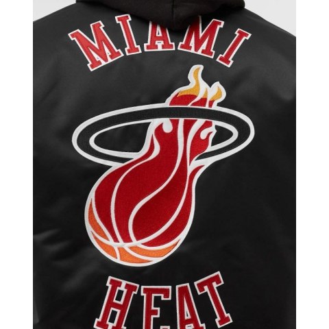 Kurtka Mitchell & Ness NBA Heavyweight Satin Jacket Miami Heat M OJBF3413-MHEYYPPPBLCK